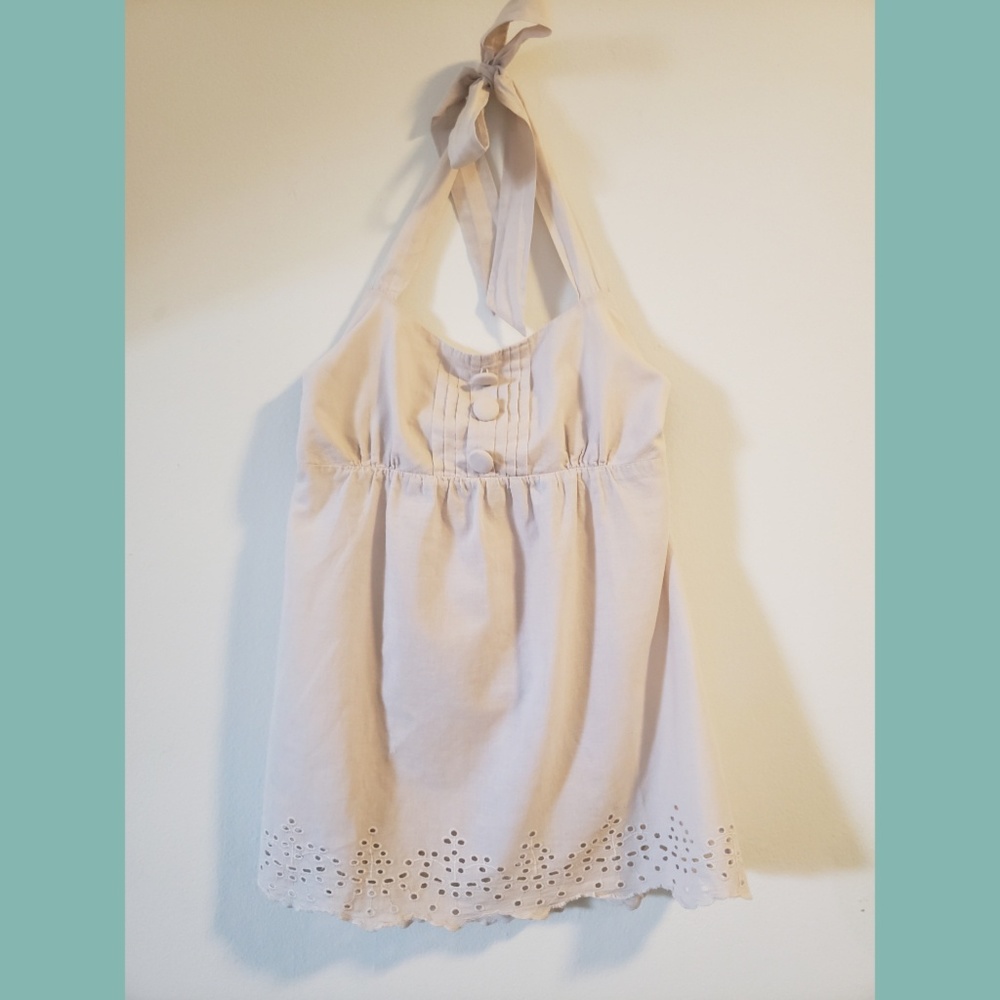 Ivory halter tank top